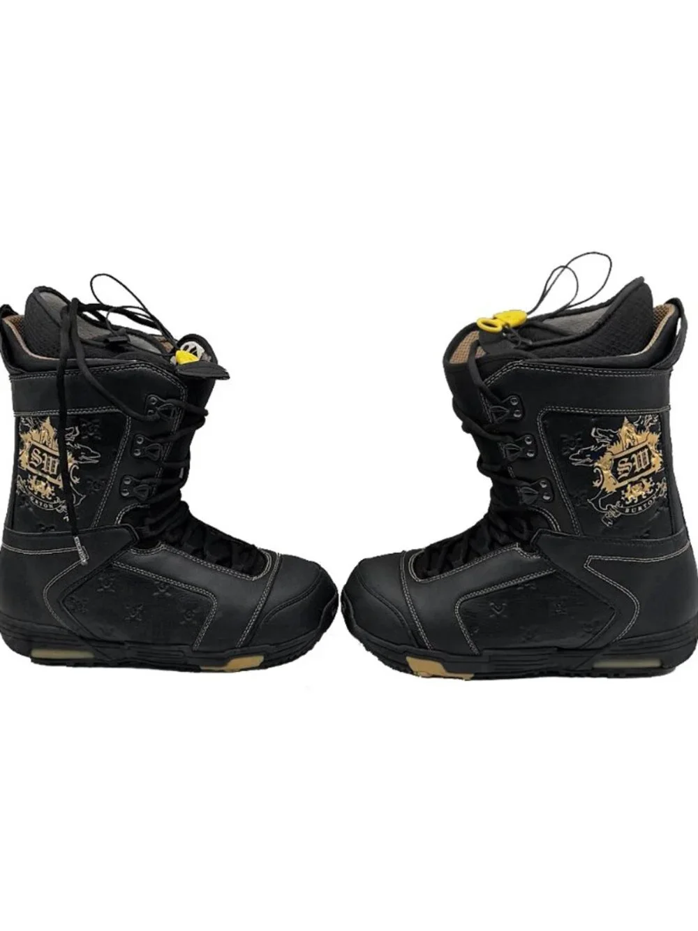 NEW Burton Shaun White Mens Snowboard Boots! 12 Euro 46 Black With Gold Detail